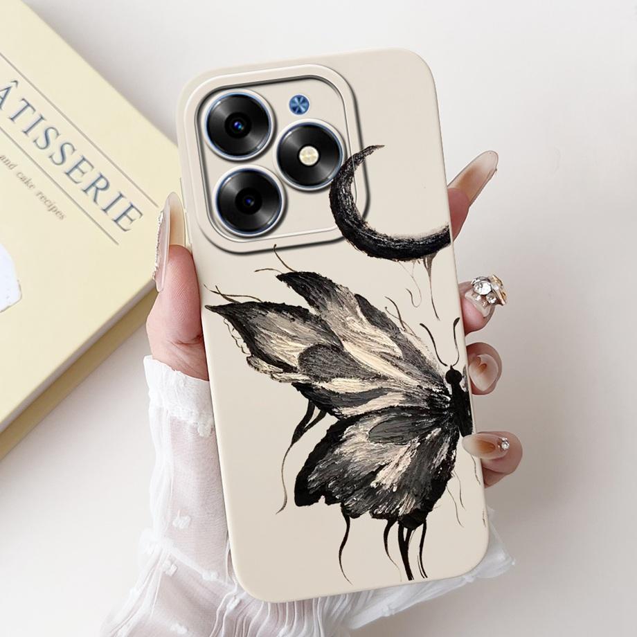Чехол для Tecno Spark Go 2024 Tecno Spark 20c 20 Pop 8 Funda Эстетичный Мультяшный Панда Кролик Защита Камеры Матовый Мягкий Чехол