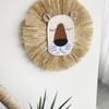 Lion Animal Head Nursery Wall Decor Art Jungle Theme  Straw Woven For Baby Girl Boy Toddler Room Classroom Hanging Wall Decoration Tapestry Decals