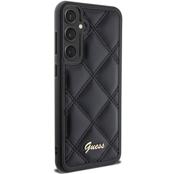 Guess Guhcs23Fepsqsqsk S23 Fe S711Czarny/Black Hardcase Pikowane Metalowe Logo
