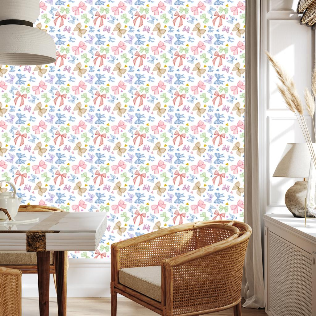 Wallpaper Style Coquette White and Coral for Living Room and Bedroom 50x1000