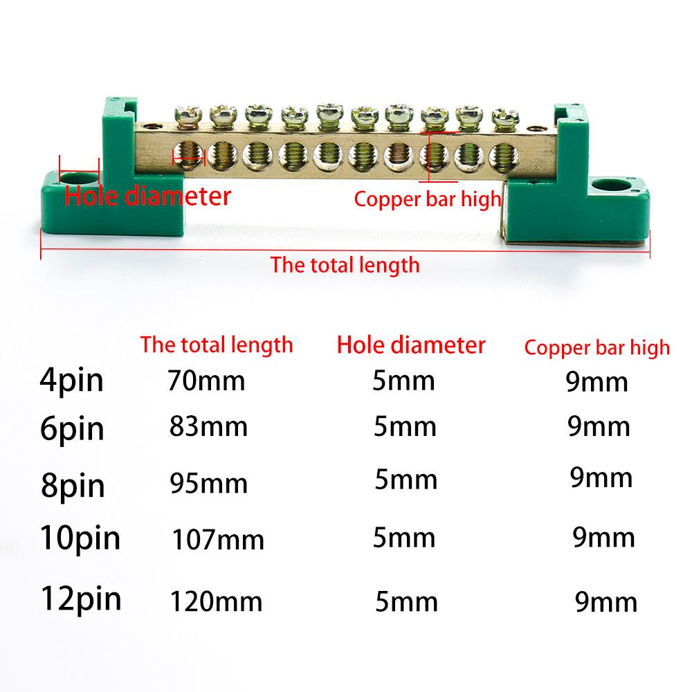 Connection Terminal Copper Screw Terminal Block Distribution Box Connection Copper Terminal Blocks