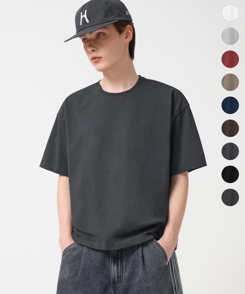 TRILLION [Special Feature] Essential Cp Double-Layered Cropped Short Sleeve T-Shirt_9 Colors (K Type)