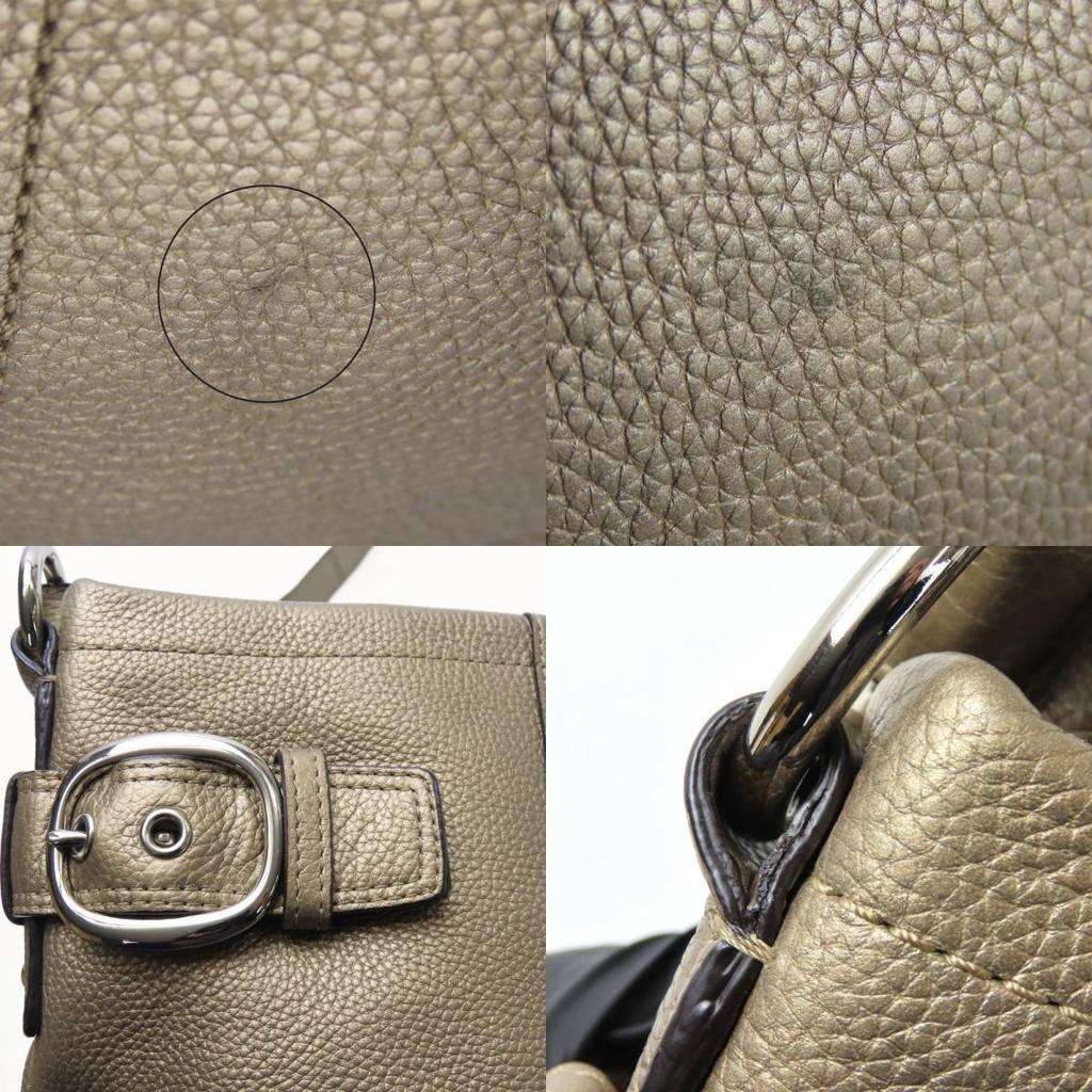 Used COACH Shoulder Bag F16514 leather Gold series casual
