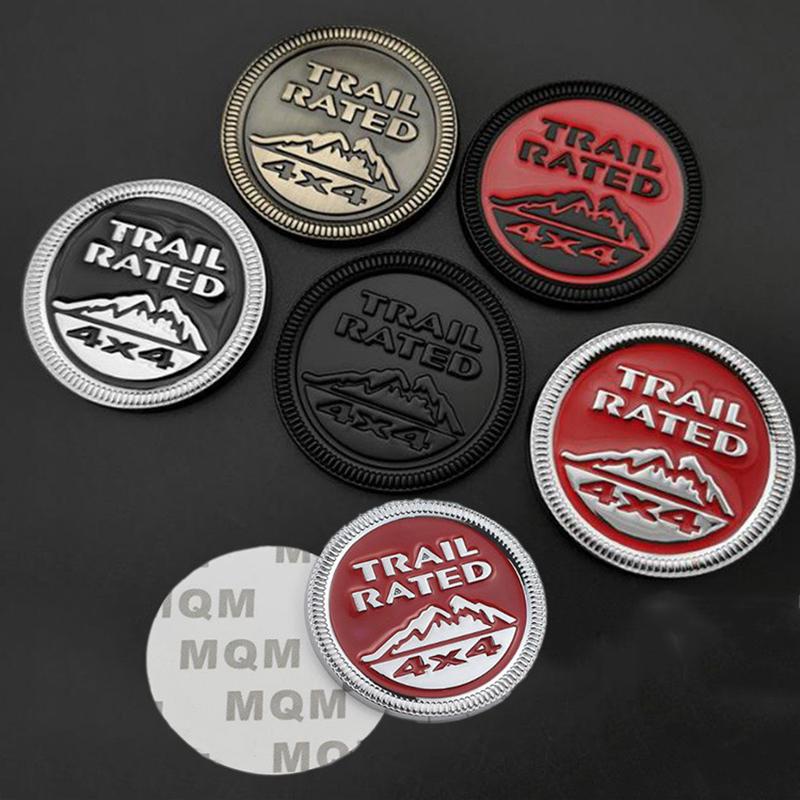 Металлические наклейки с эмблемой 4X4 Trail Rated для Wrangler, Patriot, Grand Cherokee - Разные цвета