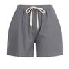Shop   Women Waistband Pocket Vacation Shorts Black Pic Wpt 20651