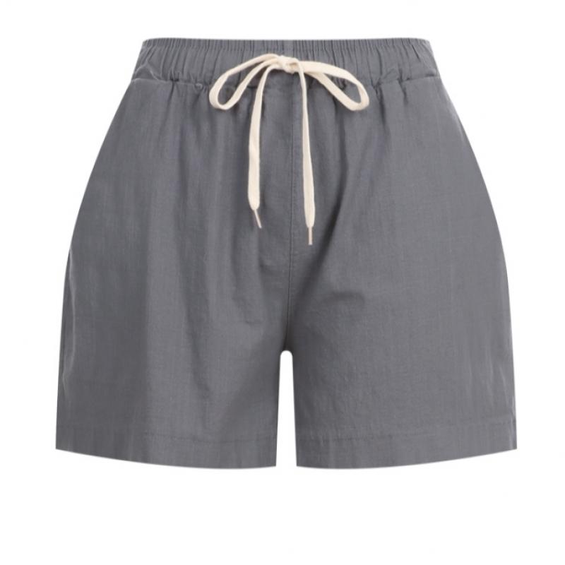 Shop Women Waistband Pocket Vacation Shorts Black Pic Wpt 20651