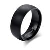 Classic Men Stainless Steel Rings Black Solid Simple Vintage Rings For Men Wedding Bands Christmas Party Jewelry Gift