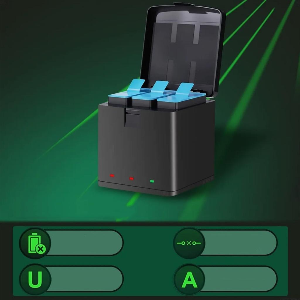 Бокс для зарядки аккумуляторов камеры Множественная защита Огнестойкий TYPE C 3-стороннее зарядное устройство для