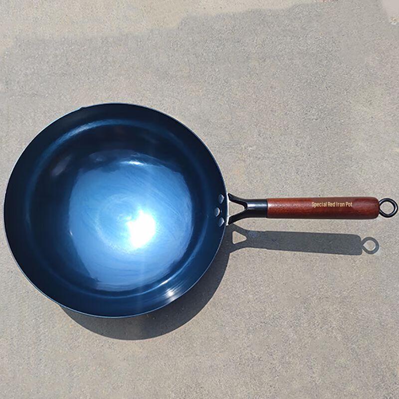Zhangqiu Hand-forged Wrought Iron Mirror Wok with Accessories