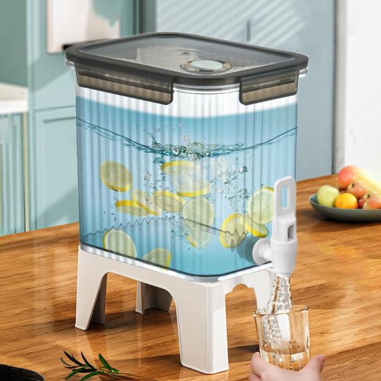 Диспенсер для напитков 3,5 л с краном, диспенсер для напитков с широким горлышком, машина для приготовления напитков на холодильник, герметичный сок