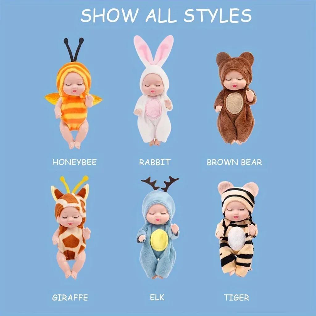 6 шт./набор кукол-младенцев, пижамные феи, куклы-младенца, игрушечные фигурки, кукла-принцесса, подарок, милая кукла-животное - идеальный день рождения