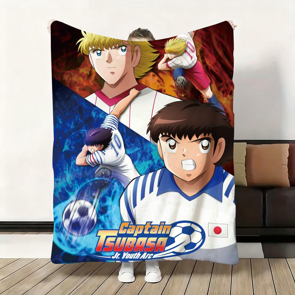 Japanese Anime T-Tsubasa C-Captain Throw Flannel Fluffy Soft Blanket Warm Skin-Friendly Throw For Sofa Bed Office Nap Winter