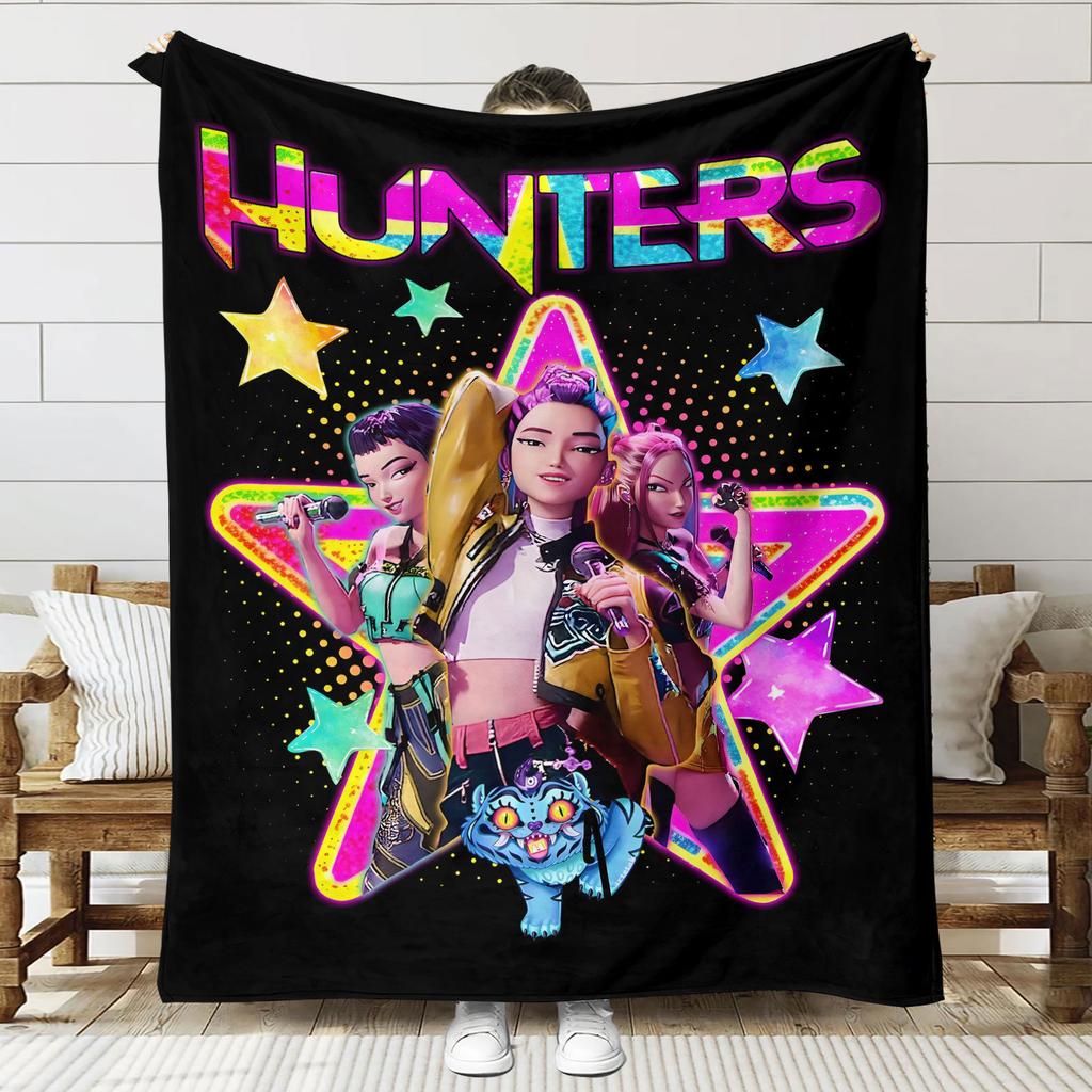 1 шт. Фланелевое одеяло k-pop De mon Hunters Hun-trix Одеяло Качество Мягкое Теплое Плед Зима Детское Диван Кровать Пушистое Покрывало