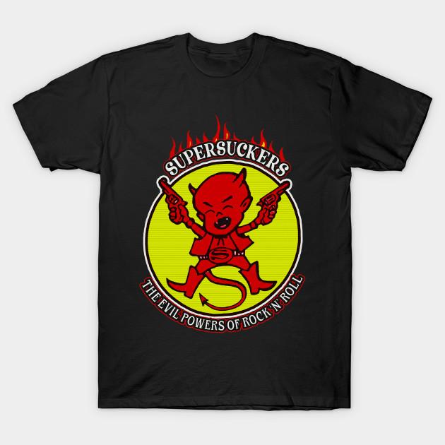 Мужская черная футболка с принтом Supersuckers - The Evil Powers Of Rock 'N' Roll Печать на трансферной бумаге без вырезания Хлопковая футболка