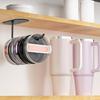 1pc Stainless Steel Flip Lid Organizer | Space-Saving Under Cabinet Cup Lid Holder with Modern Easy Design, Detachable Flip Cup Organizer Gift