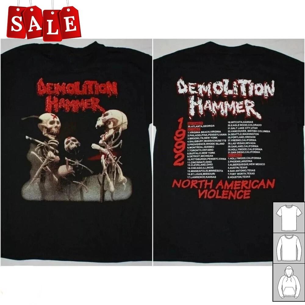 New Demolition Hammer Band Gift For Fans Unisex S5XL Shirt LL661 Unisex T-Shirt