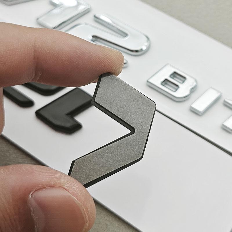 3D ABS Chrome Black Car Letter Side Fender Badge Logo V12 BITURBO Sticker Emblem For Mercedes Benz AMG G63 G65 Auto Accessories XV7
