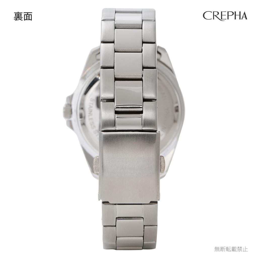 Analog Watch Solar Rechargeable Metal Band Silver [Clefer] Men's AV-AM284-BKS