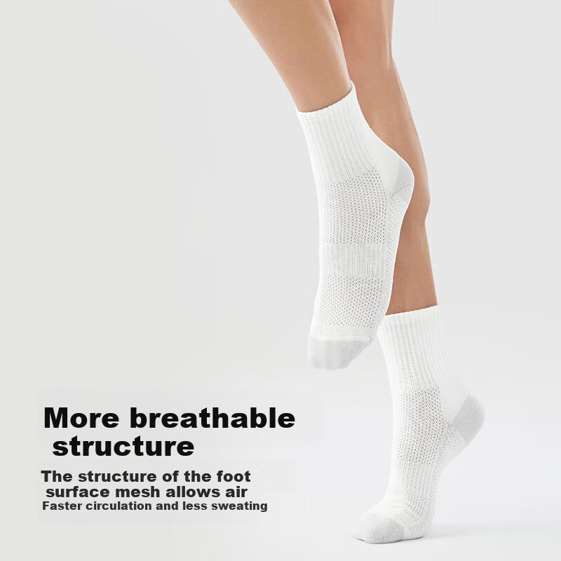[Coolmax] Men's Socks, 3 Pairs, Cotton, Odor-Resistant, Sweat-Absorbing, Casual Mid-Calf Socks, Athletic Cotton Socks