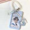 Kawaii Baby Blue Milk Pink Photocard Holder Credit ID Bank Card Photo Display Holder Bus Card Protective Case Pendant