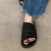Fashion New Summer Slippers Women 2025 Handmade Retro Thick Soles Non-slip Slides Woman Outside Casual Platform Shoes
