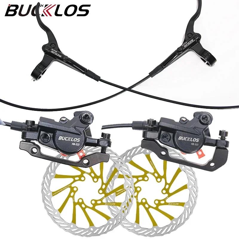 BUCKLOS Bike Hydraulic Brakes Set 160mm Bicycle Disc Brake Set Aluminum Alloy Road Mountain Bike Hydraulic Disc Brake Kit