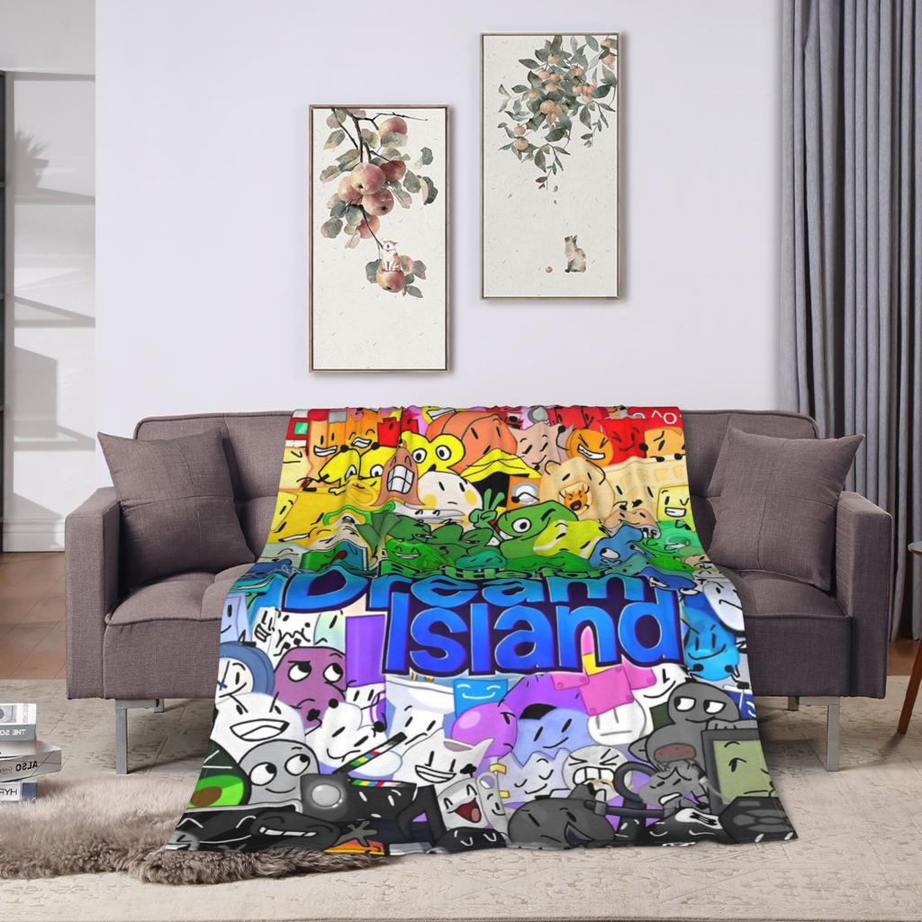 BFDI Inanimate Insanity Blankets Fleece Summer Portable Warm Throw Blankets for Sofa Office Bedding Throws
