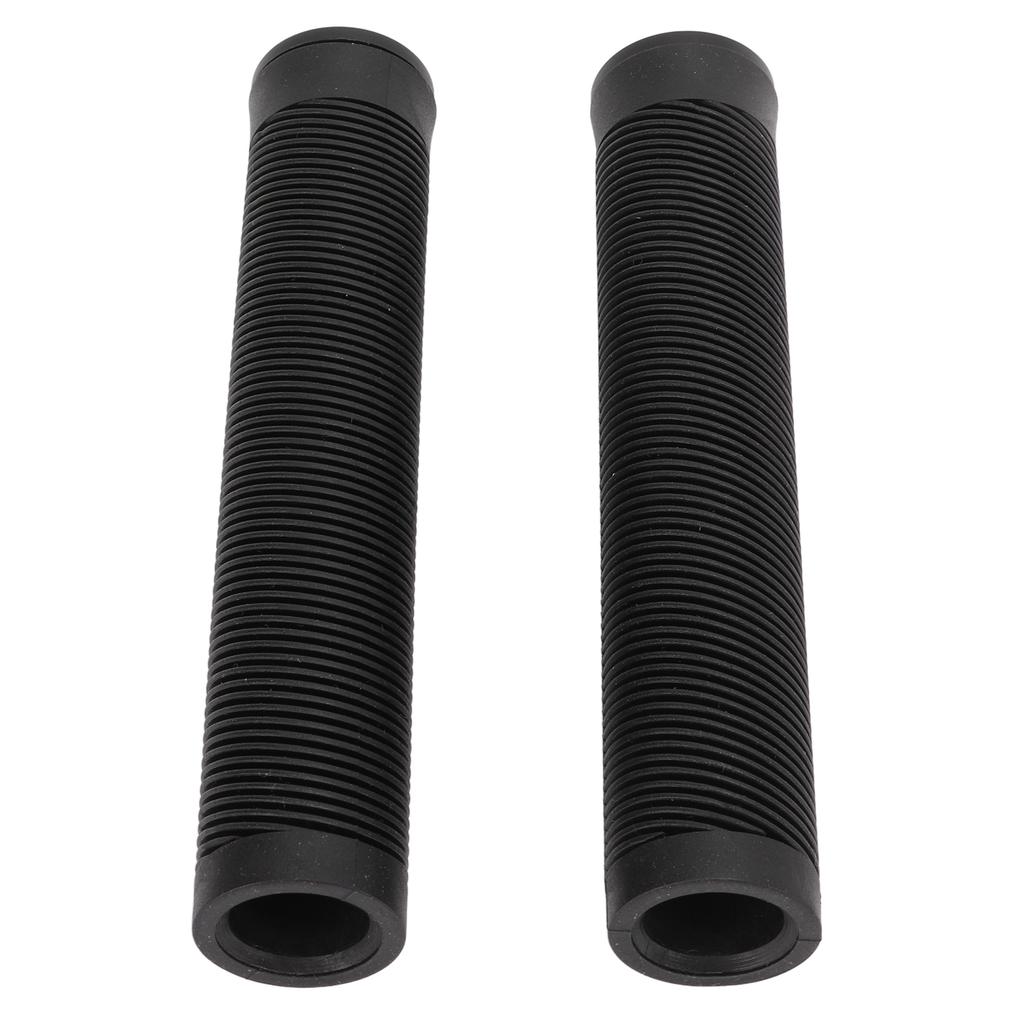 1 Pair 16cm Bike Handlebar Grips Soft TPE Rubber Anti Slip Handle Grips for Fixed Gear BicycleBlack