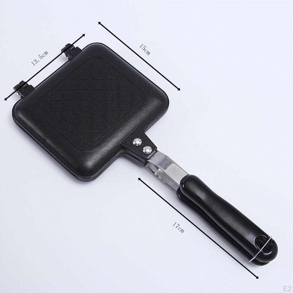 Сэндвичница для завтрака, вафельная сковорода с ручками, многофункциональная крышка с антипригарным покрытием