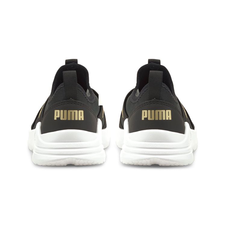 Puma Кроссовки Wired Run Slip-On Little Kid Black Team Gold Kids 381994-02
