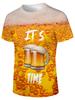 Fashion Men's T-Shirt Funny Beer Festival Graphic Print Men's and Women's Tees Top Summer Street Short Sleeve Casual Outdoor Men's Clothing