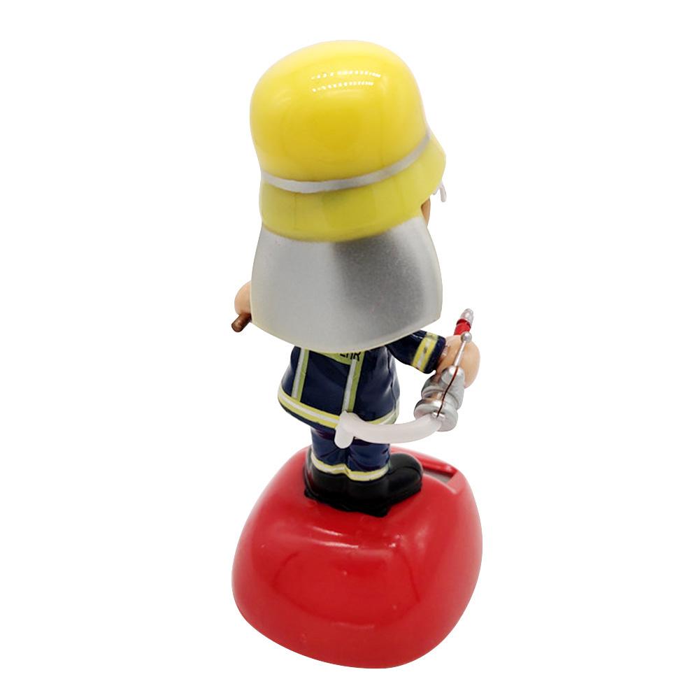 1 шт., солнечная батарея, пожарный солдат, трясущаяся кукла, украшение для автомобиля, мультяшная танцующая анимированная кукла, украшение для приборной панели, автомобильные аксессуары