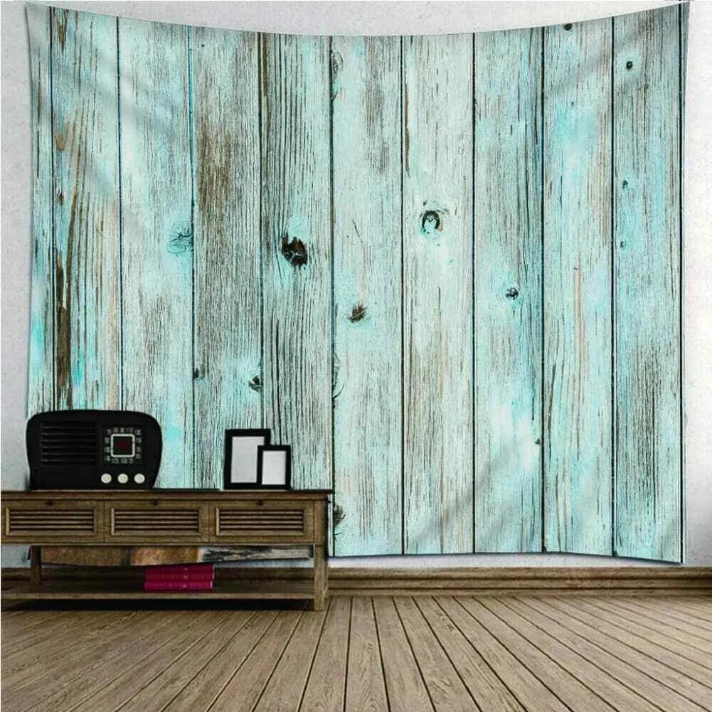 Wooden Tapestry, Rustic Wood Panels Texture Wall Tapestry Vintage Wooden Board Wall Hanging for Living Room Bedroom Dorm Decor