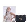 Coach Georgie 20 Horse Carriage Buckle Chain Leather Underarm Small Square Shoulder Bag Women shoulder bag Black 6925-IMBLK