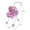 Iron Support Frame Baby Stroller Plastic + Metal Furniture Toy  Little Girls Boys