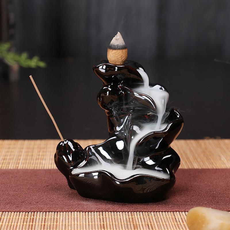 Buddha Hand Ceramic Backflow Incense Burner Aromatherapy Ornament