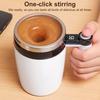Magnetic Self-Stirring Coffee Mug 400ml Electric Stirring Cup with Lid Automatic Mixing Cup for Coffee Milk Tea Stainless Steel Insulated Bottle