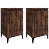 Maison Exclusive - Tables de chevet 2 pcs chêne fumé 40x35x70 cm bois d'ingénierie