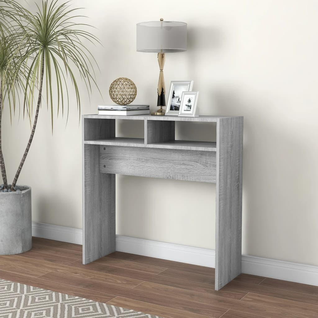 Console Table Grey Sonoma 78 x 30 x 80 cm Particleboard