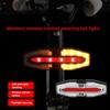 Turn Signal Bike Tail Lights Wireless Remote Control Rechargeable Road Cycling Rear Lamp with Warning Horn