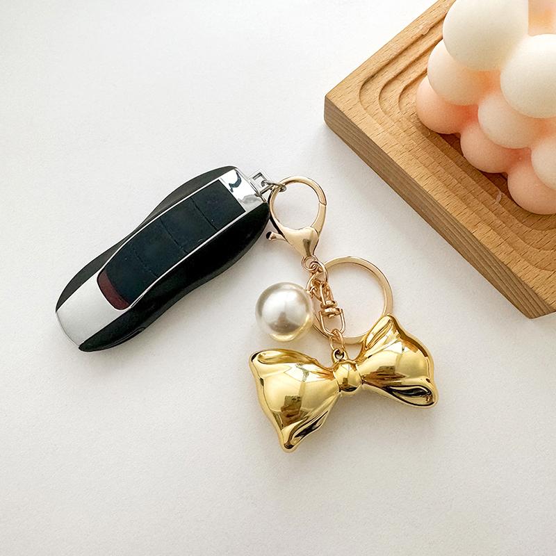 1 шт. жемчужный бант прекрасный автомобильный ключ украшение Ins чехол для наушников корейский бант брелок подвеска сумка