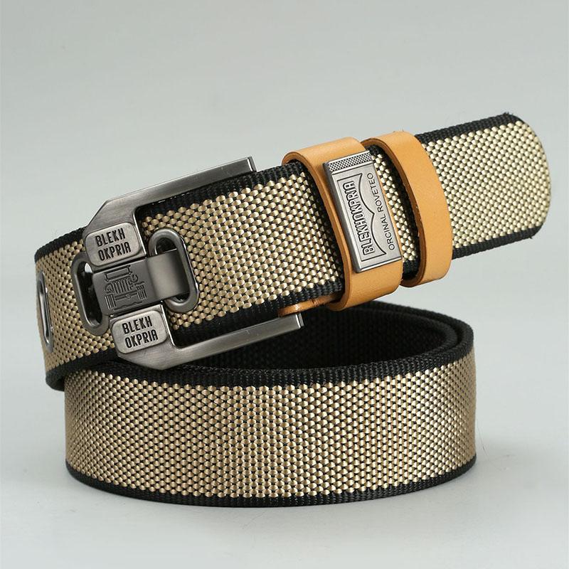 Men's Retro Canvas Overalls Belt with Pin Buckle, Casual Decorative Webbing Belt, High Quality Fashion Waistband Belt c032