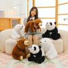 Cartoon Panda Panda Doll Three-dimensional Cute Plush Toy Polar Bear Brown Bear Soft Cute Plush Doll Gift for Women