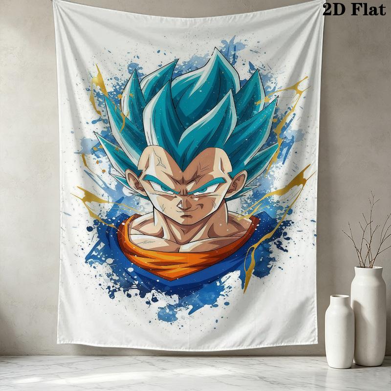 Son Goku Wall Tapestry Aesthetic Wall Hanging Printed Fabric Blanket Decorative Tapestries For Bedroom Living Room Home Decor