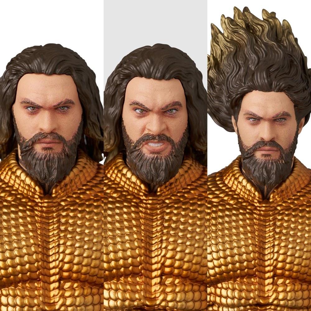 MEDICOM TOY MAFEX Aquaman No.267 Action Figure Aquaman and the Lost Kingdom Gold & Green Suit 160mm Non-Scale Painted