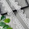 Exquisite White Organza Car Bone Line Wavy Embroidery Barcode Clothing Window Decoration Home Decoration Lace Accessories