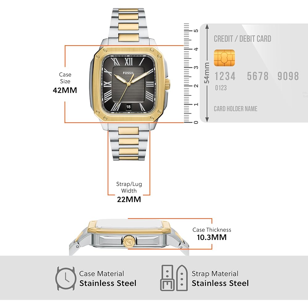 Мужские многоцветные часы Fossil Crosby FS6123