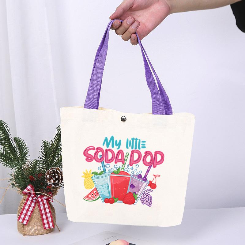 K-Pop Anime Cartoon Printed Student Large Capacity Portable Shoulder Bag Casual Canvas Bag