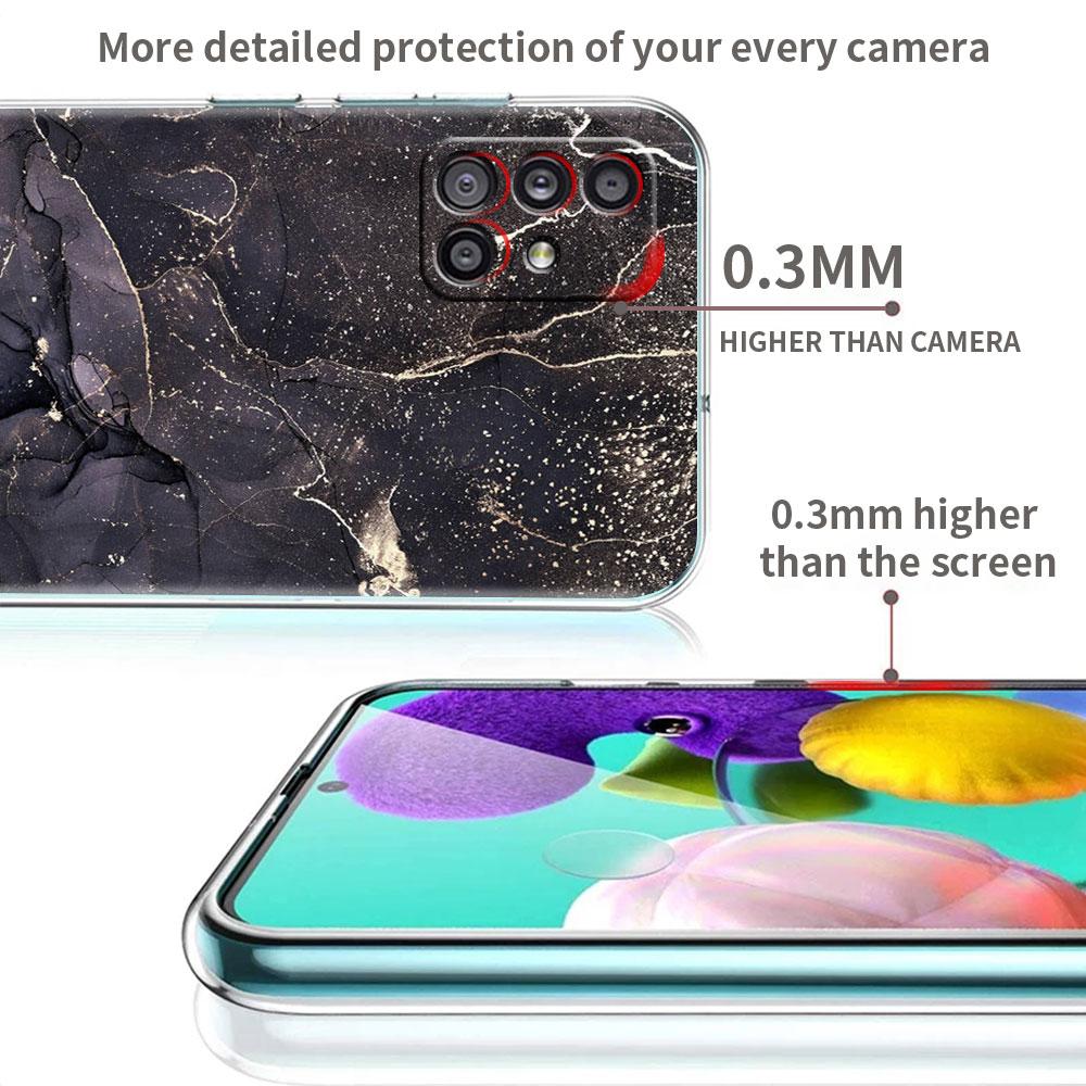 Прозрачный чехол с мраморным рисунком для Samsung Galaxy A52 A12 A51 A32 A21s A71 A32 A22 A50 A70 A31 A72 5G