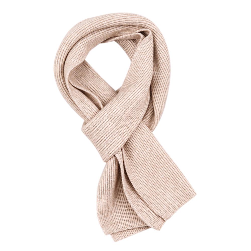 Double-side Pure Color Water Ripple Knitted Unisex Scarf Warm Soft Scarf